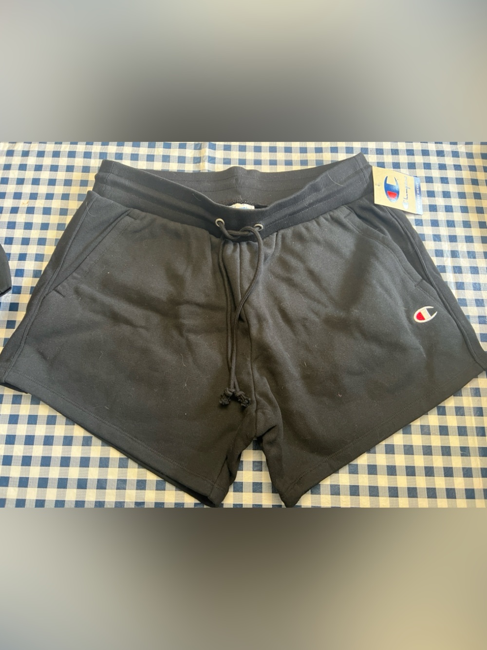 Champion Women’s Black Athletic Drawstring Shorts with Logo